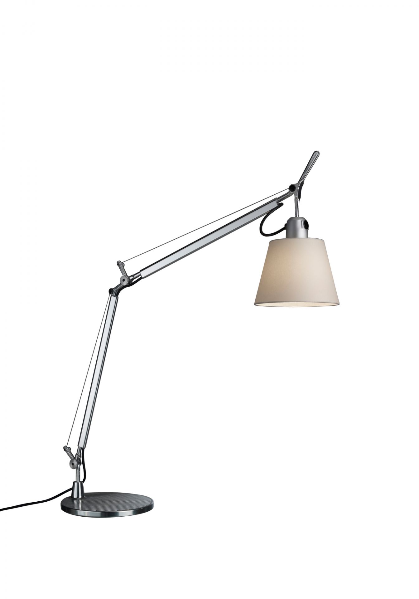 Tolomeo Basculante Tischleuchte NUR Body mit Schirm Satin grau Artemide (Teil 2 von 2) EINZELSTÜCK